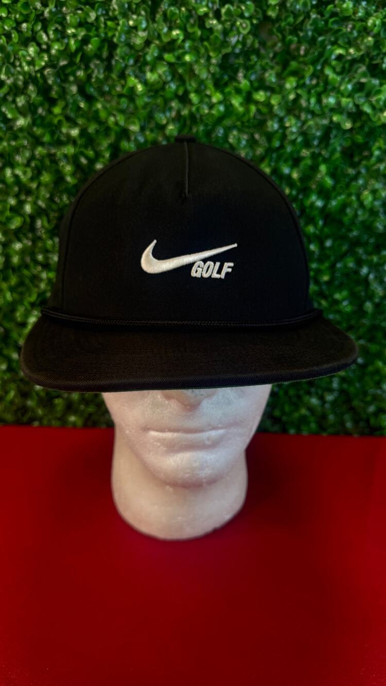 Nike AeroBill Retro72 Golf Hat Black Snapback Rope Cap Swoosh Dad